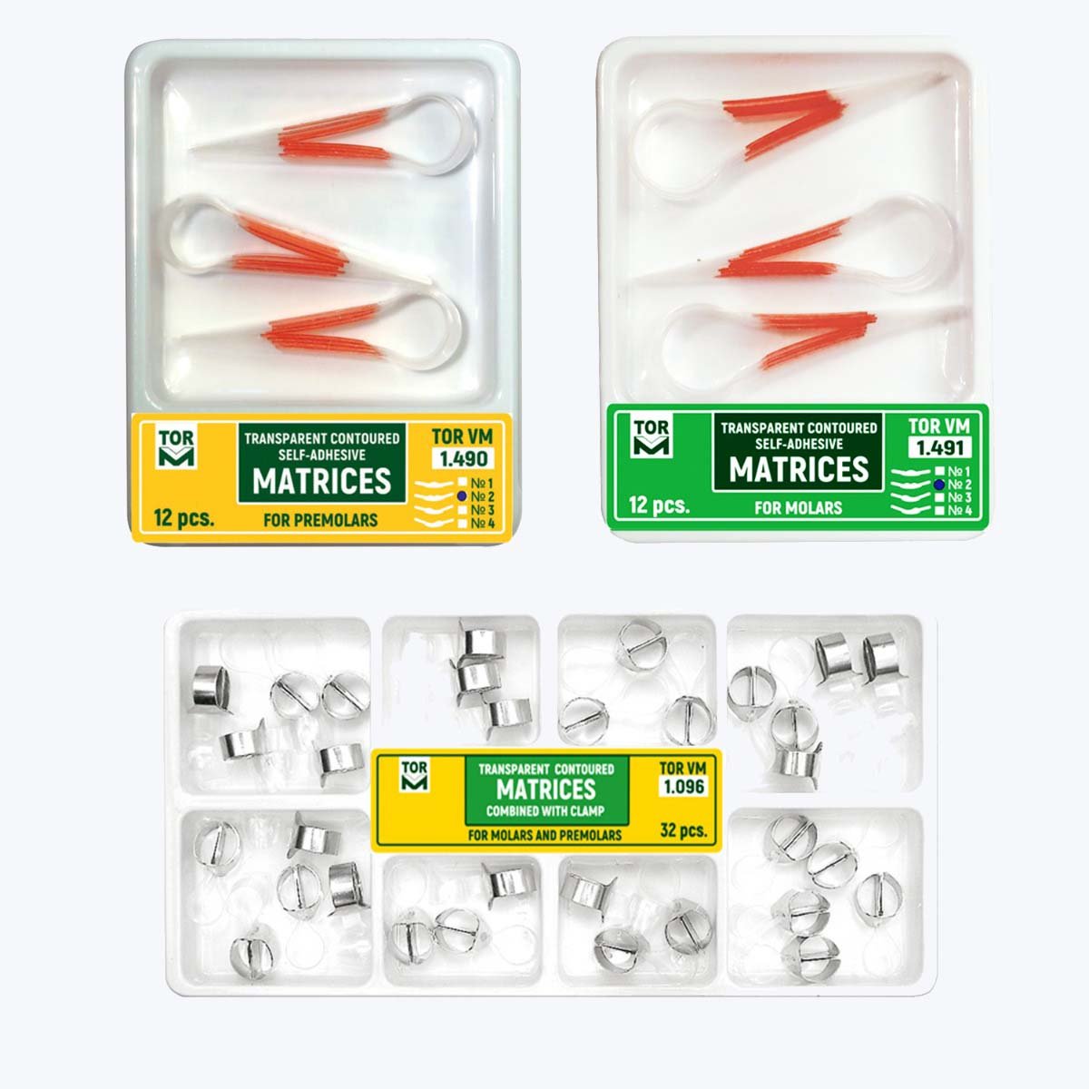 Tor Vm Transparent Contoured Matrices for Premolars & Molars